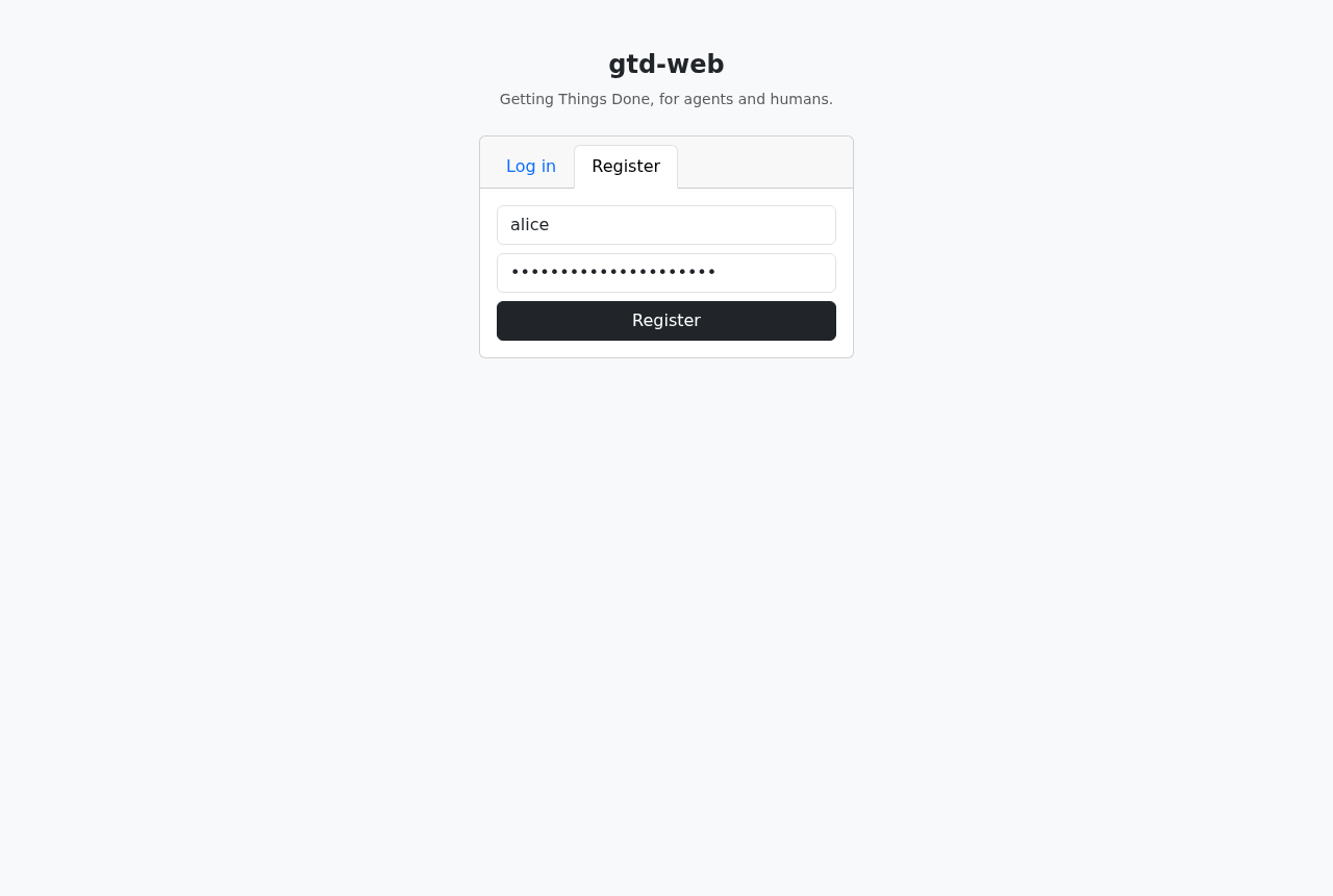 Register screen